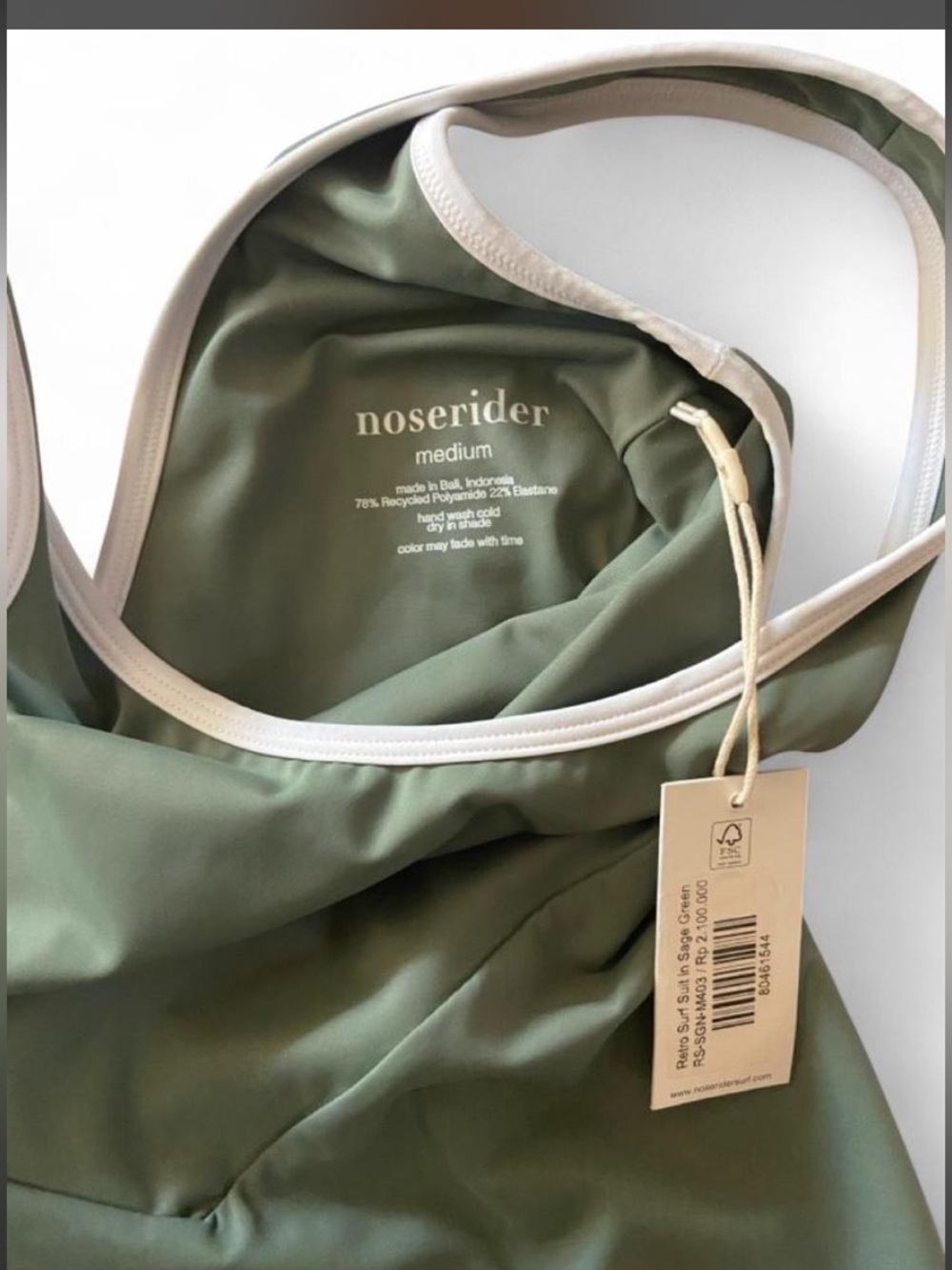 Noserider Retro Surf Suit in Sage Green NWT - Picture 6 of 8
